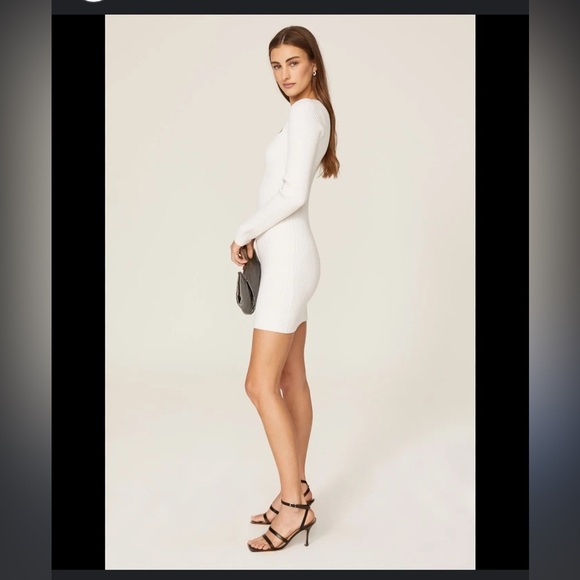 Mija Ribbed Mini Dress by GAUGE81 white size small long sleeve - Picture 12 of 16